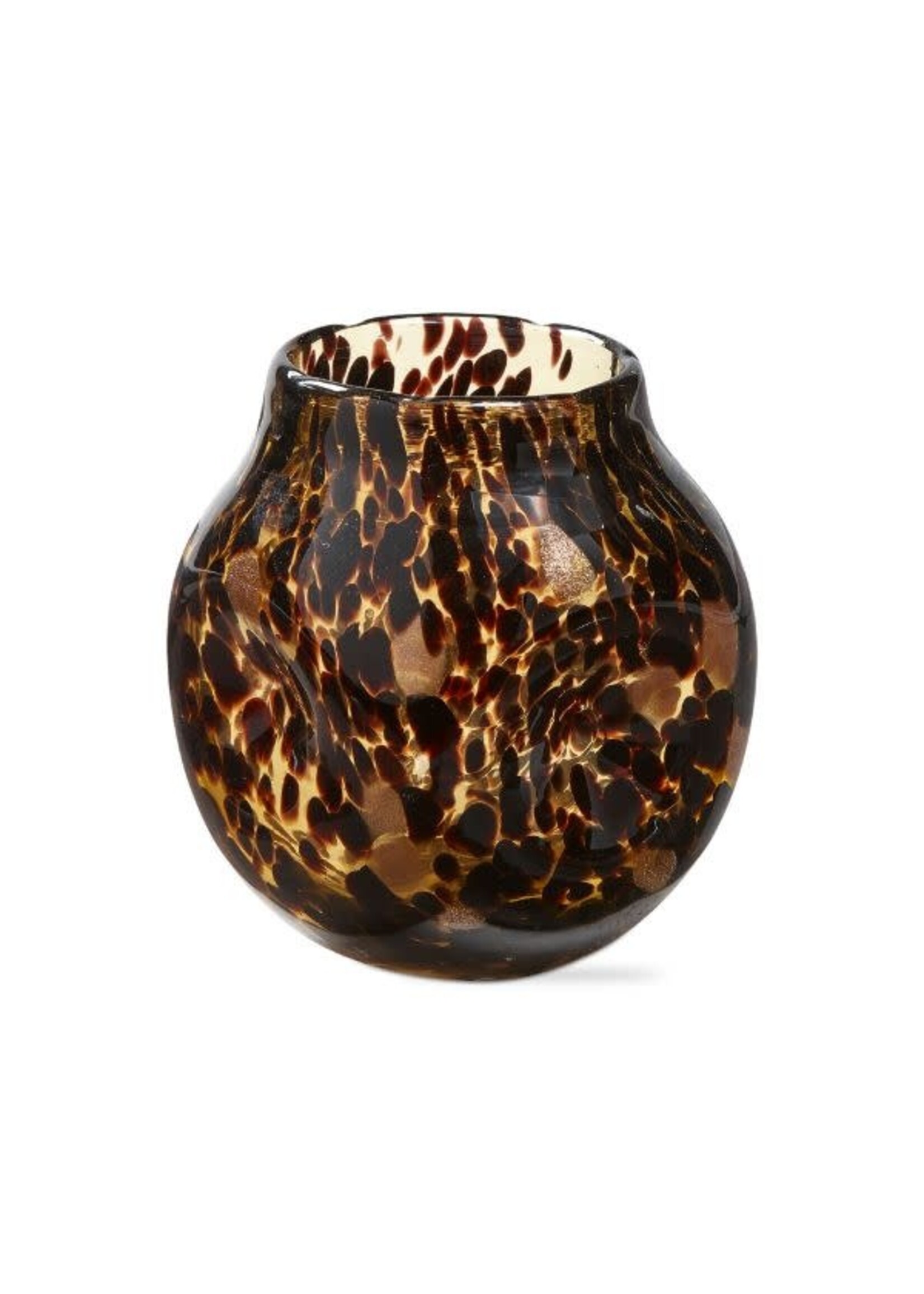 Tag Tortoise Art Glass Vase - Brown