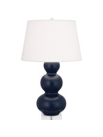 Triple Gourd Table Lamp in Matte Midnight Blue