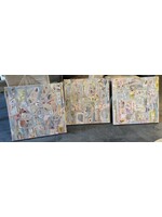 Dreamsicle Triptych 3-24x24