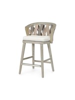 Palecek Boca 24" Counter Stool with Grade C White Cushion