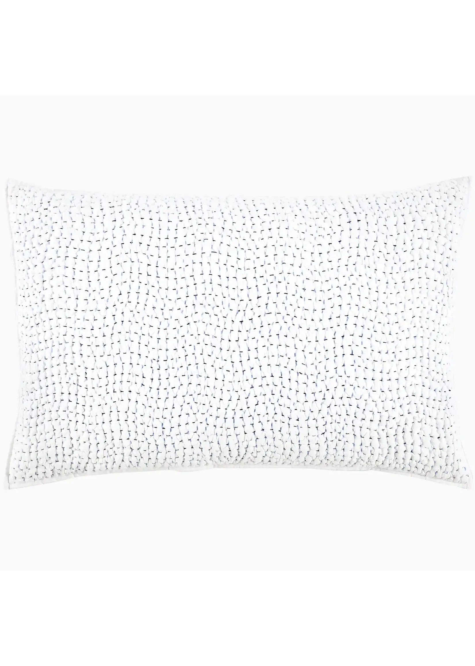 John Robshaw Textiles Hand Stitched Light Indigo Standard Sham