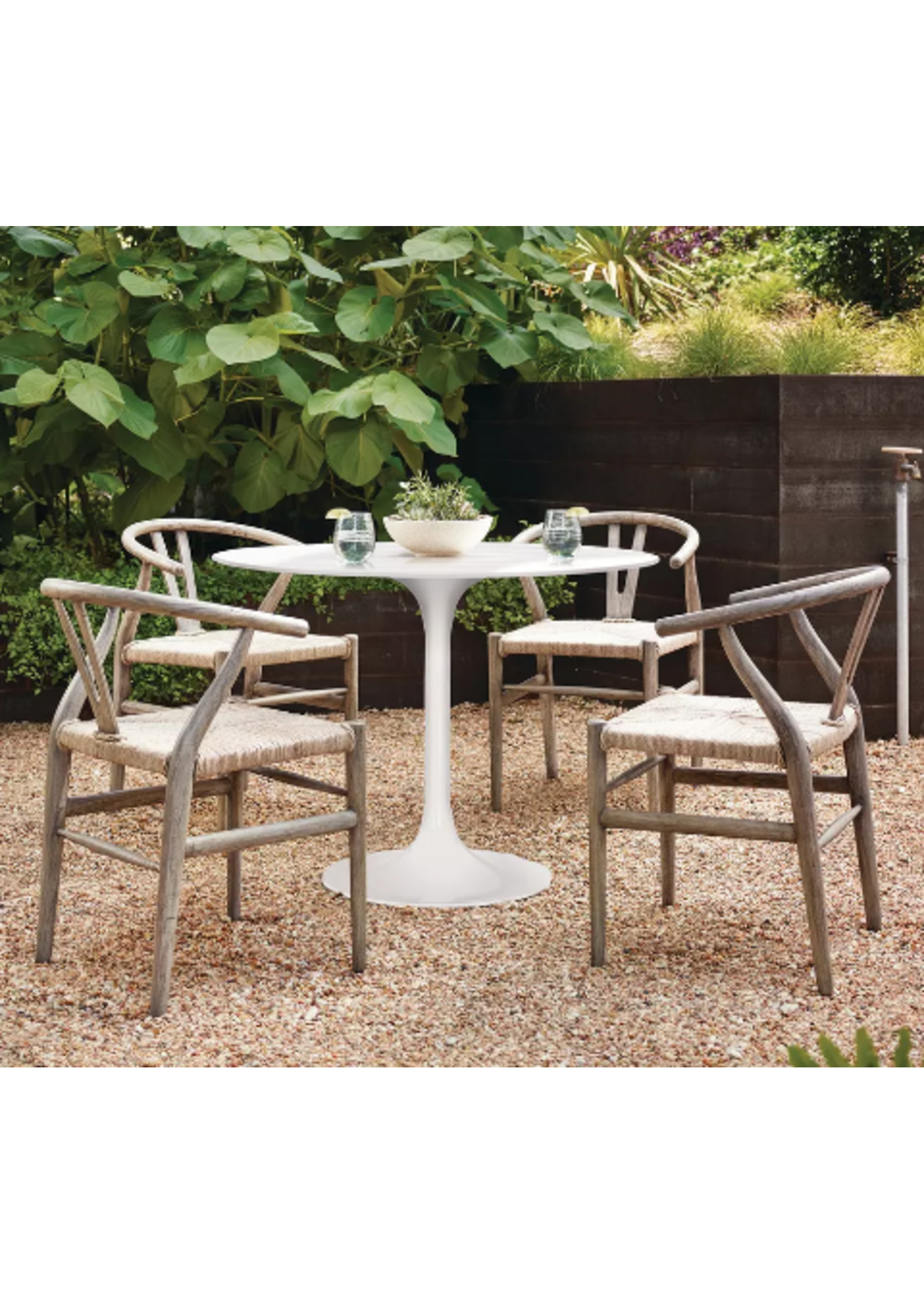 Four Hands Simone Bistro Table White Aluminum