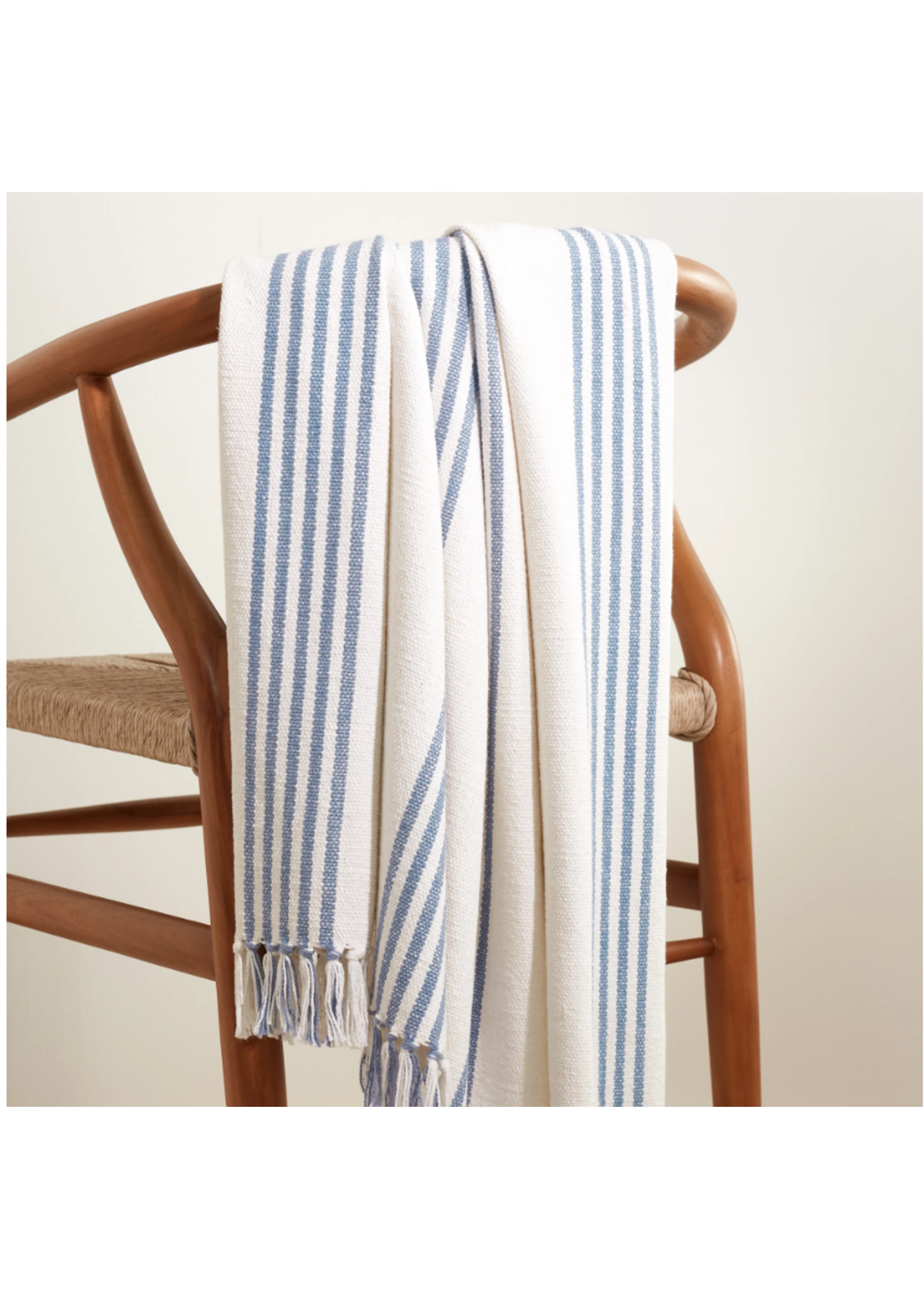 Annie Selke Ibiza French Blue Throw