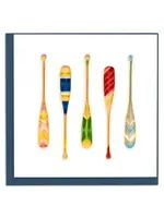 Quilling Cards Painted Canoe Paddles Greeting Card