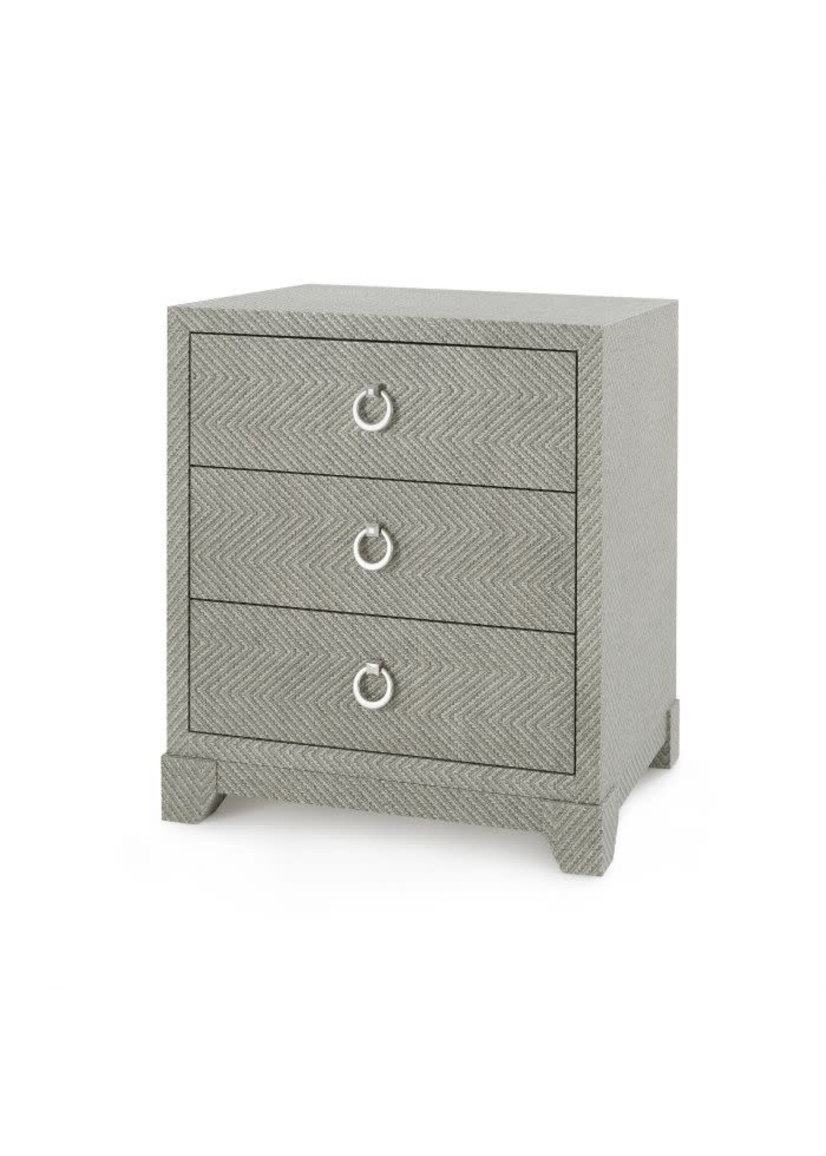 Bungalow Five/Villa and House Brittany 3 Drawer Side Table Grey