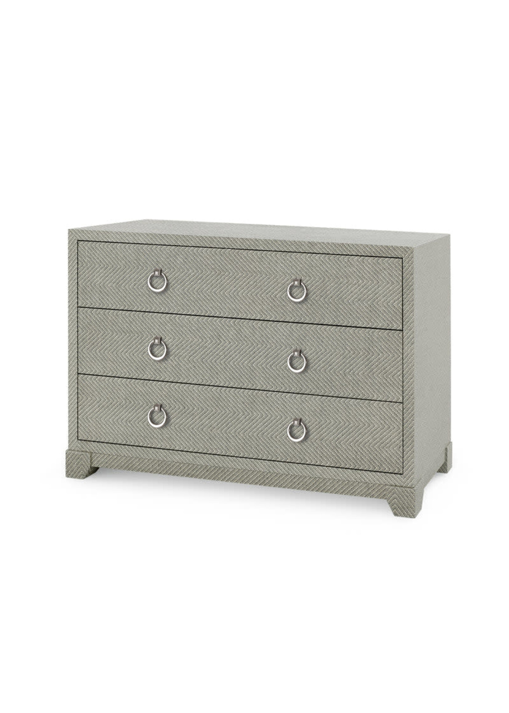 Bungalow Five/Villa and House Brittany 3 Drawer Side Table Grey