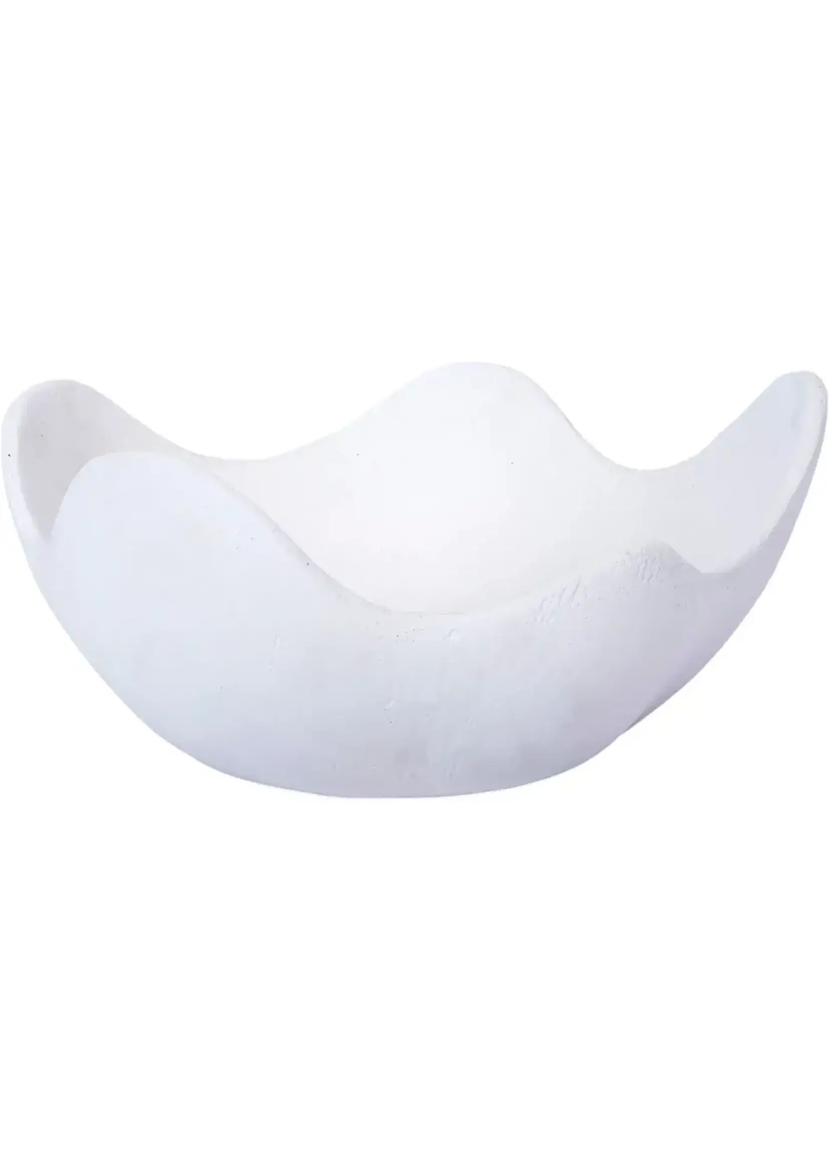 WHITE GESSO HOLLAND DECORATIVE BOWL