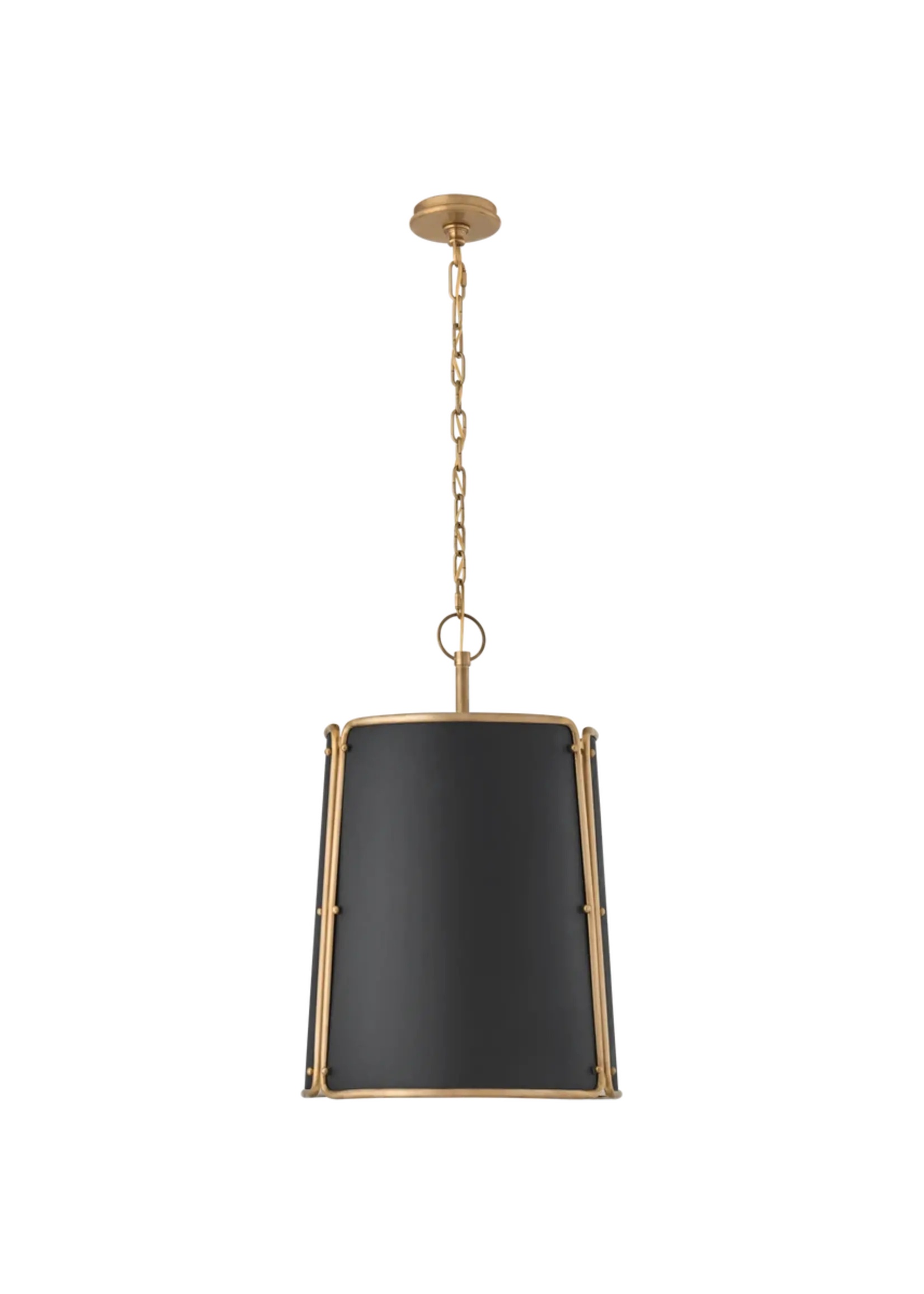 Hastings Medium Pendant in Polished Nickel and Black