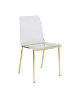 Euro Style Chloe Side Chair Acyrlic/Gold