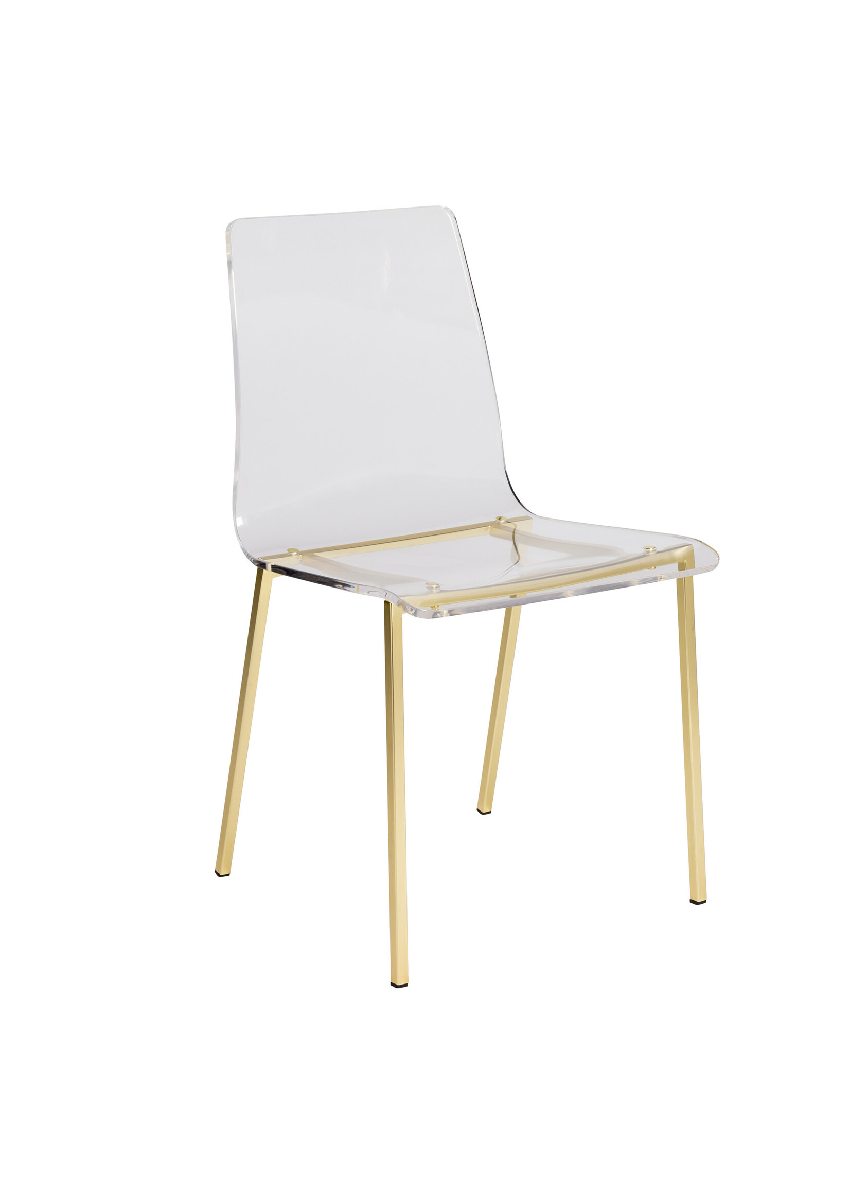 Euro Style Chloe Side Chair Acyrlic/Gold