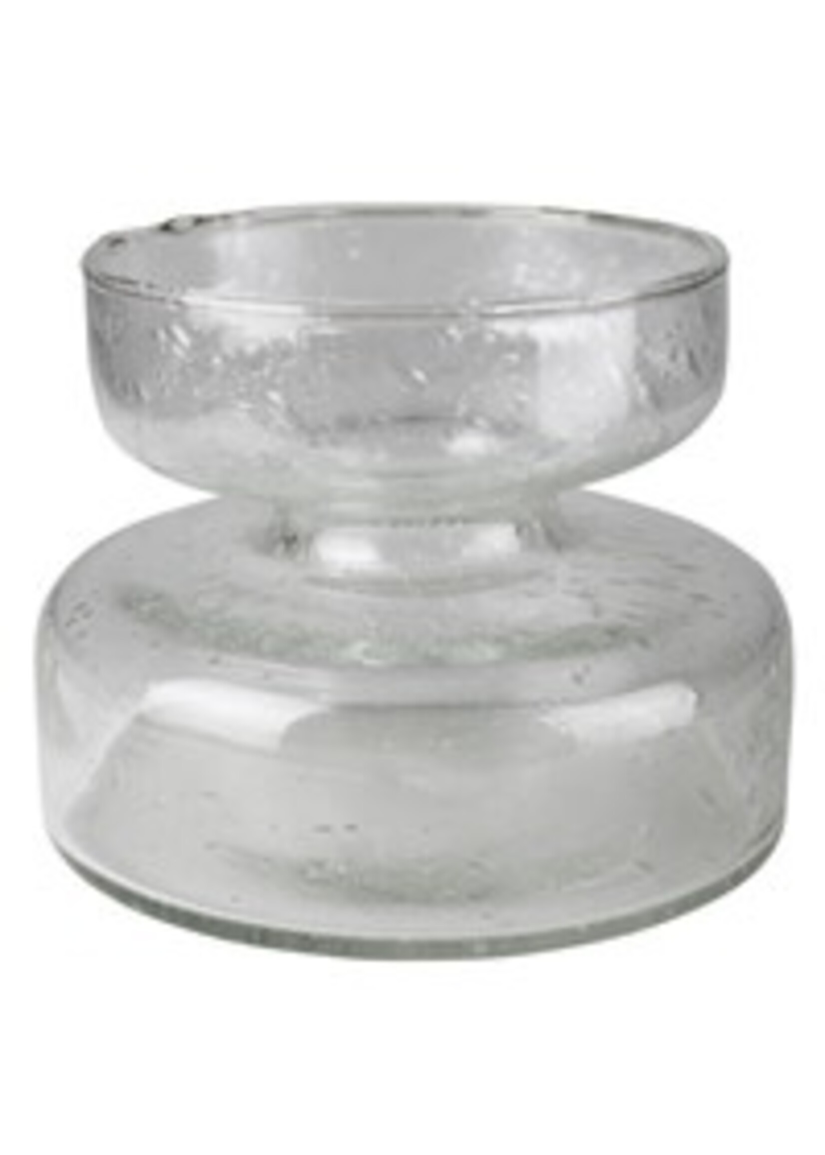 Homart Seeded Glass Bulb Vase, Clear