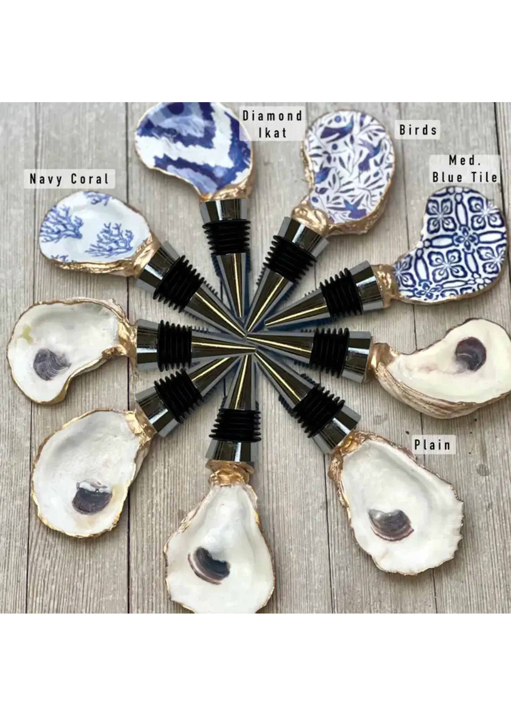Ten Twenty Six Designs Wine Stopper- Navy Coral