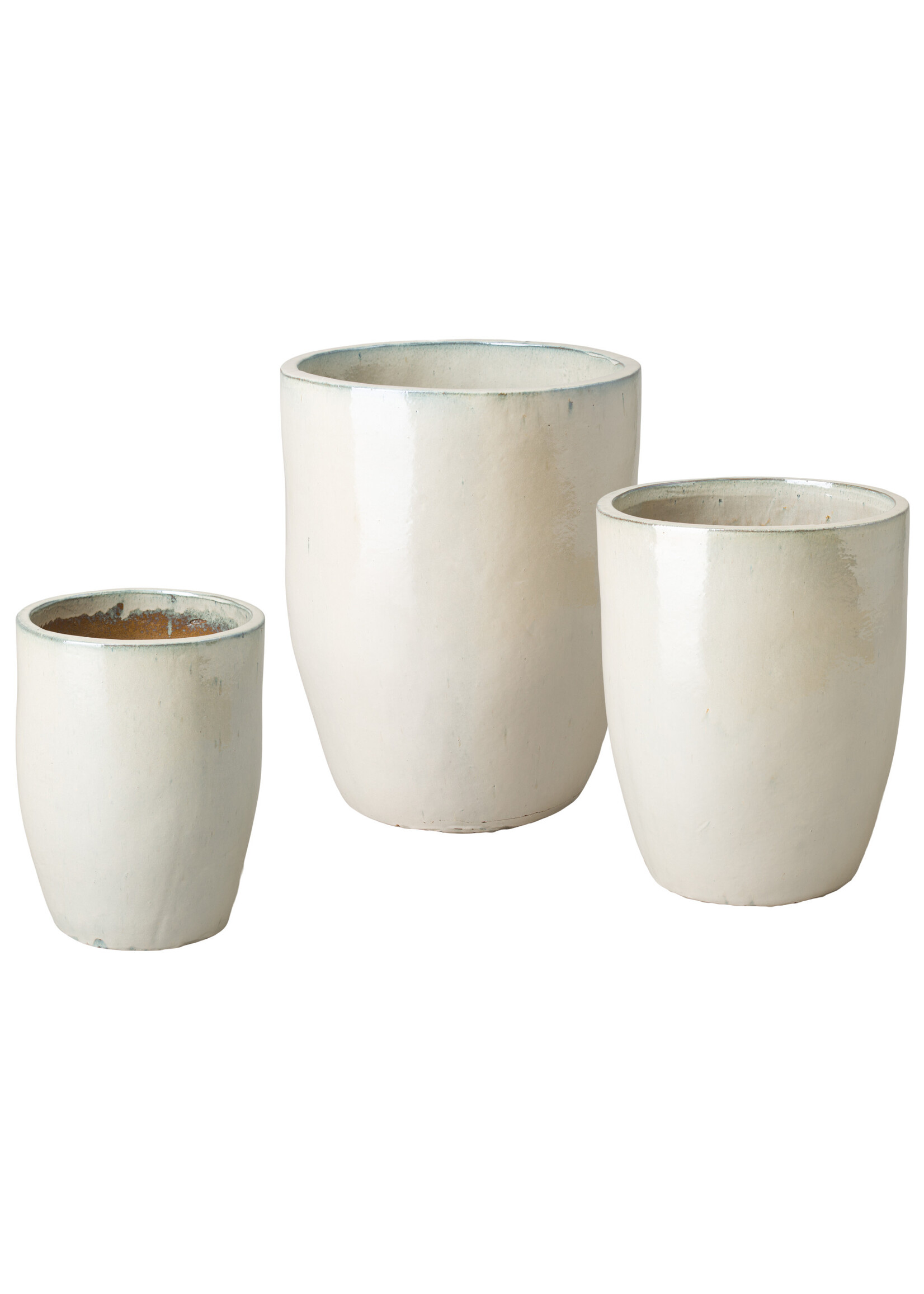 Emissary Set of 3 Tall Ceramic Planters