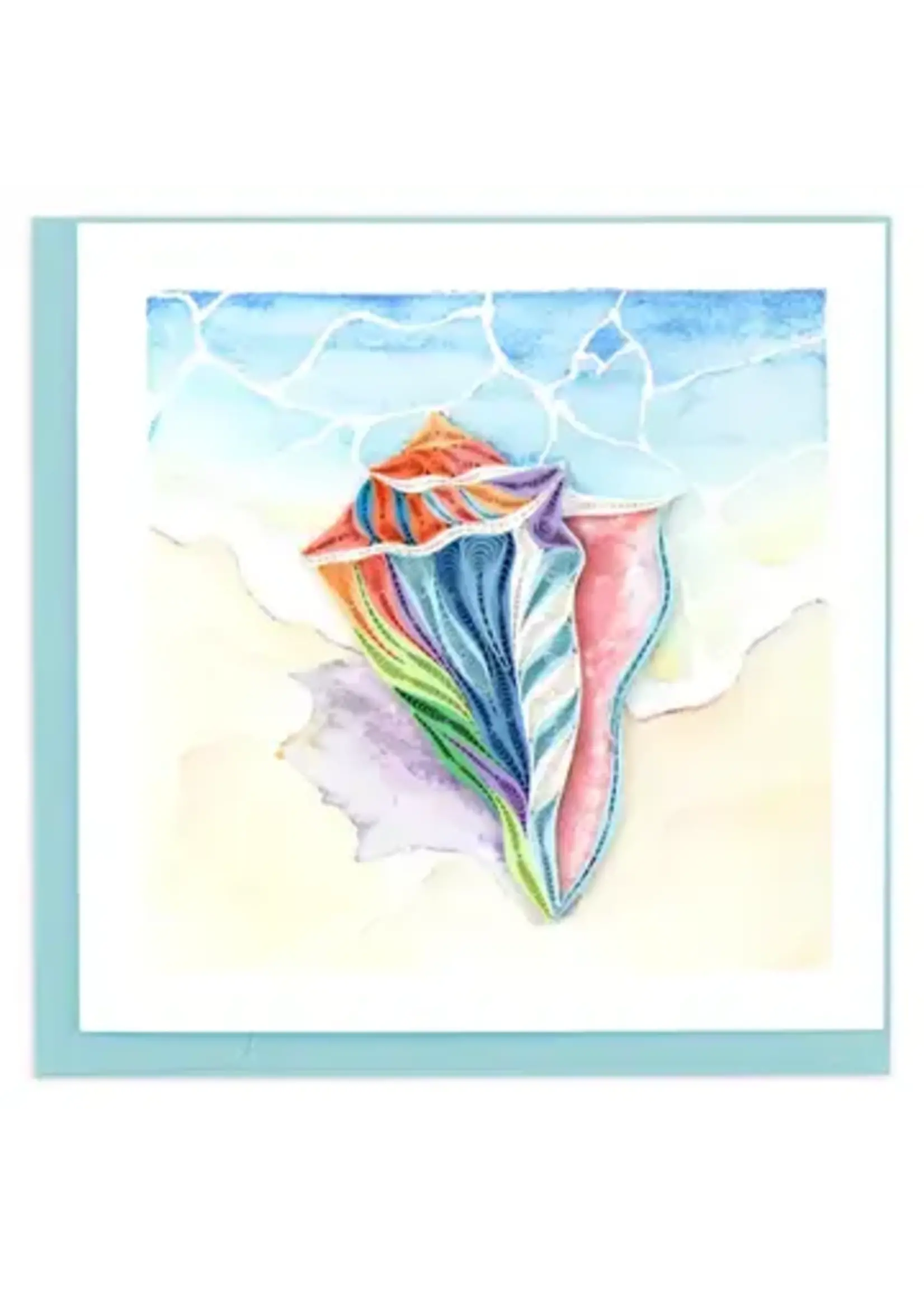 Quilling Cards Rainbow Conch Shell Greeting Card