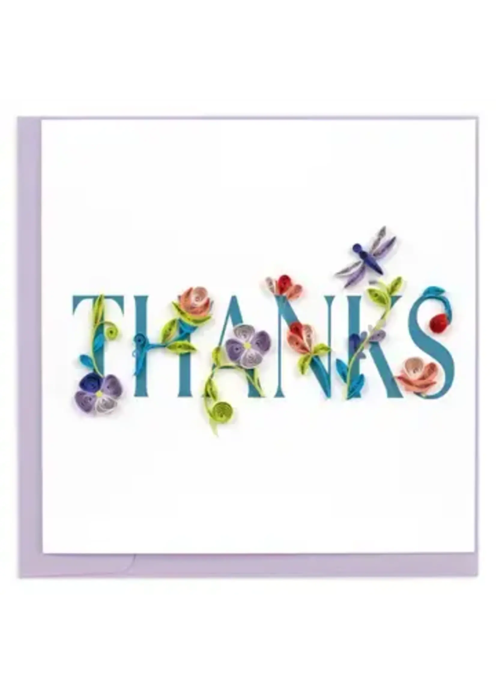 Quilling Cards Quilled Garden Thanks Greeting Card