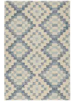 Annie Selke Diamond Cove Blue Hand Tufted Wool 2x3 Rug