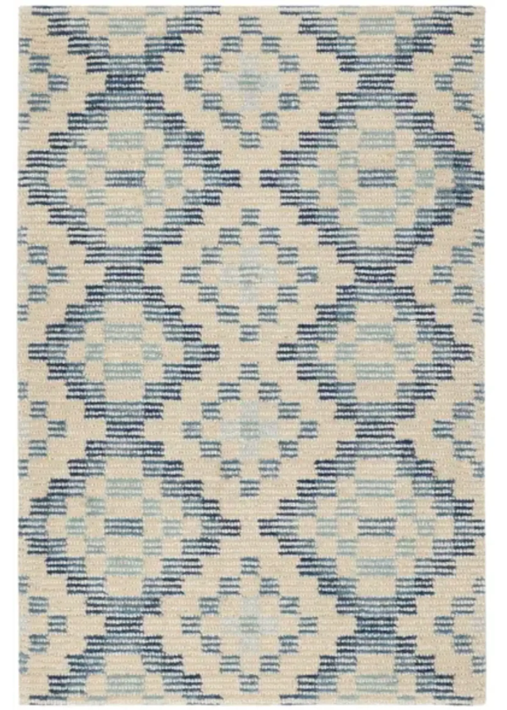 Annie Selke Diamond Cove Blue Hand Tufted Wool 2x3 Rug