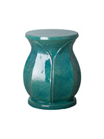 Emissary Lotus Garden Stool/Table - Teal Glaze