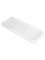 BIDK Home Large White Marble Round Edge Tray
