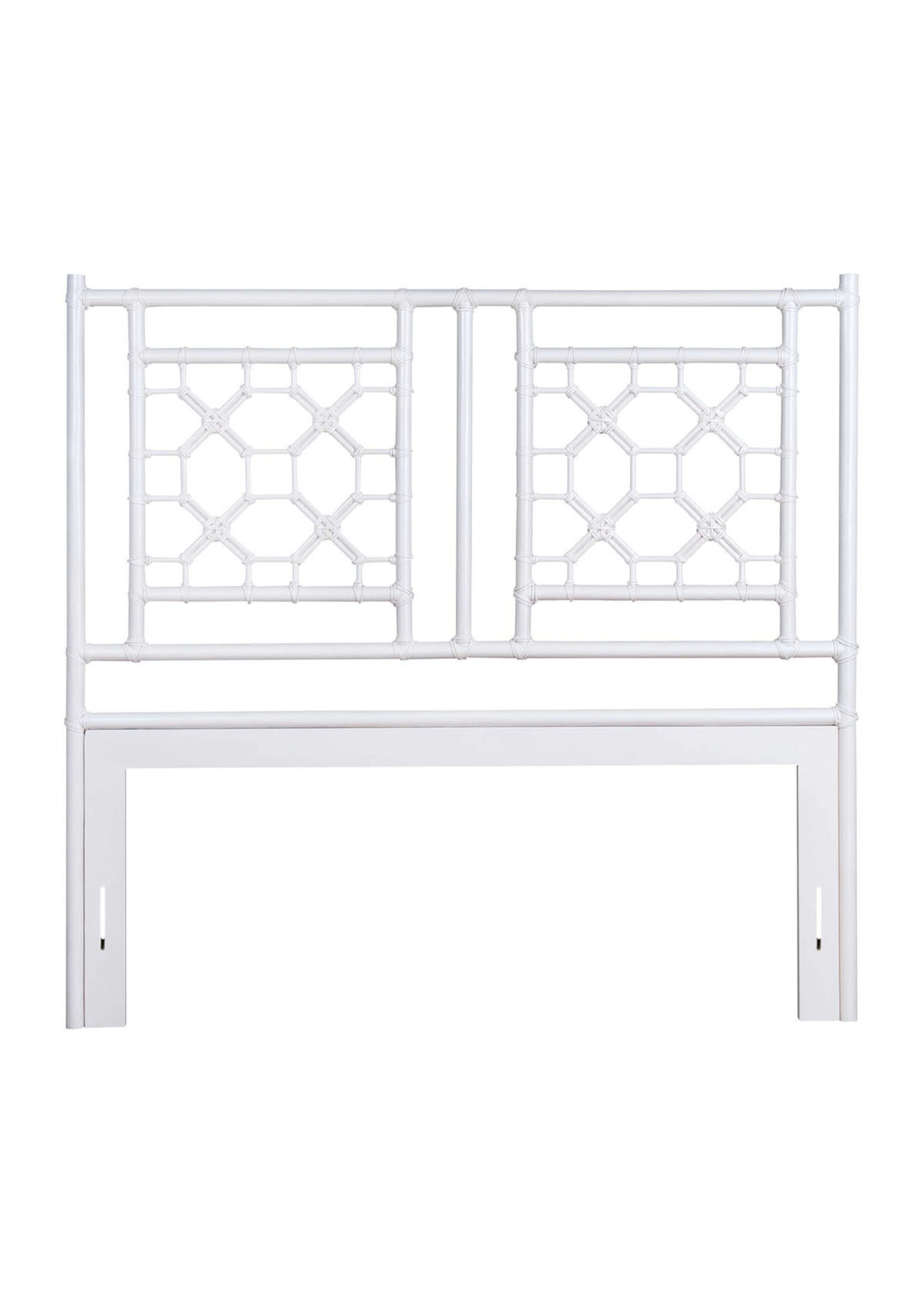 Jeffan Lattice Queen Headboard, White