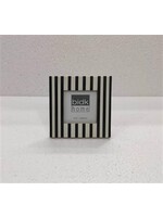 BIDK Home 4X4” Resin Frame Black and White Stripes - BLACK & WHITE