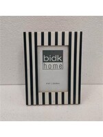 BIDK Home 4X6” Resin Frame Black and White Stripes - BLACK & WHITE
