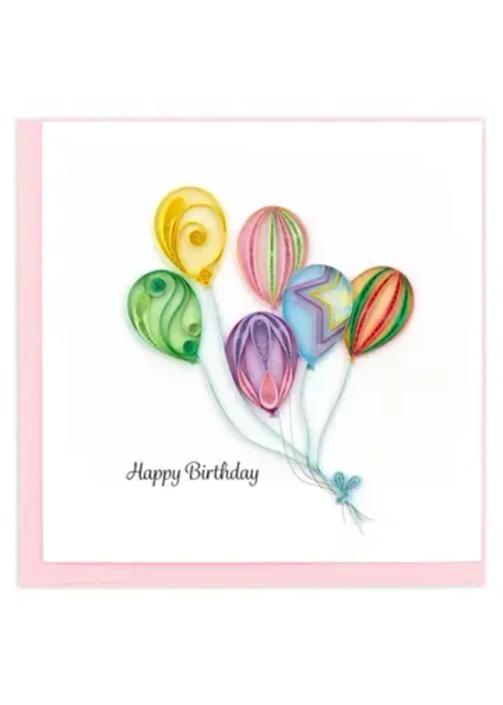 Quilling Cards Colorful Balloon Bunch Greeting Card