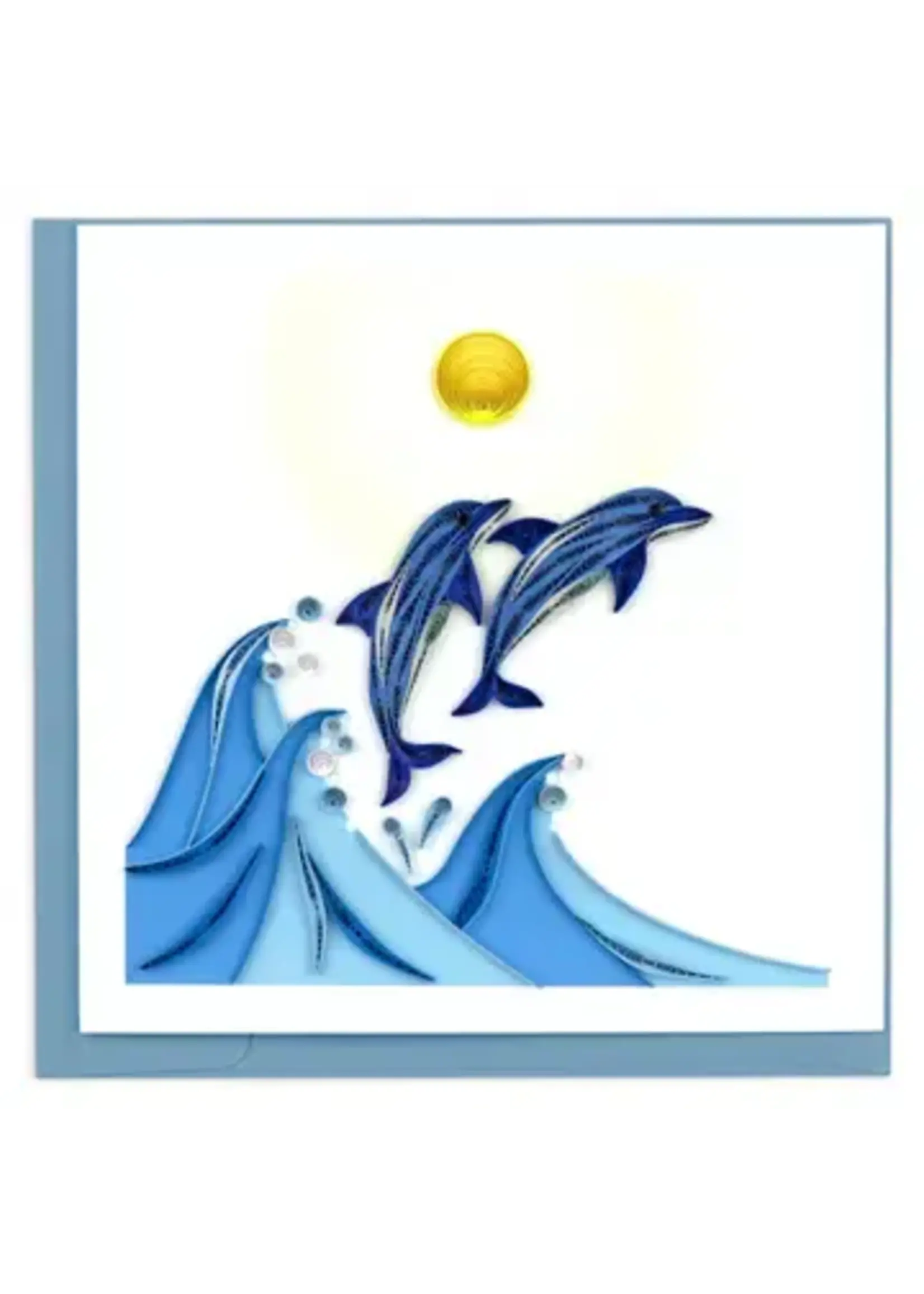 Quilling Cards Jumping Dolphins Greeting Card
