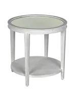 Noir Imperial Side Table White Wash (26x26x26)