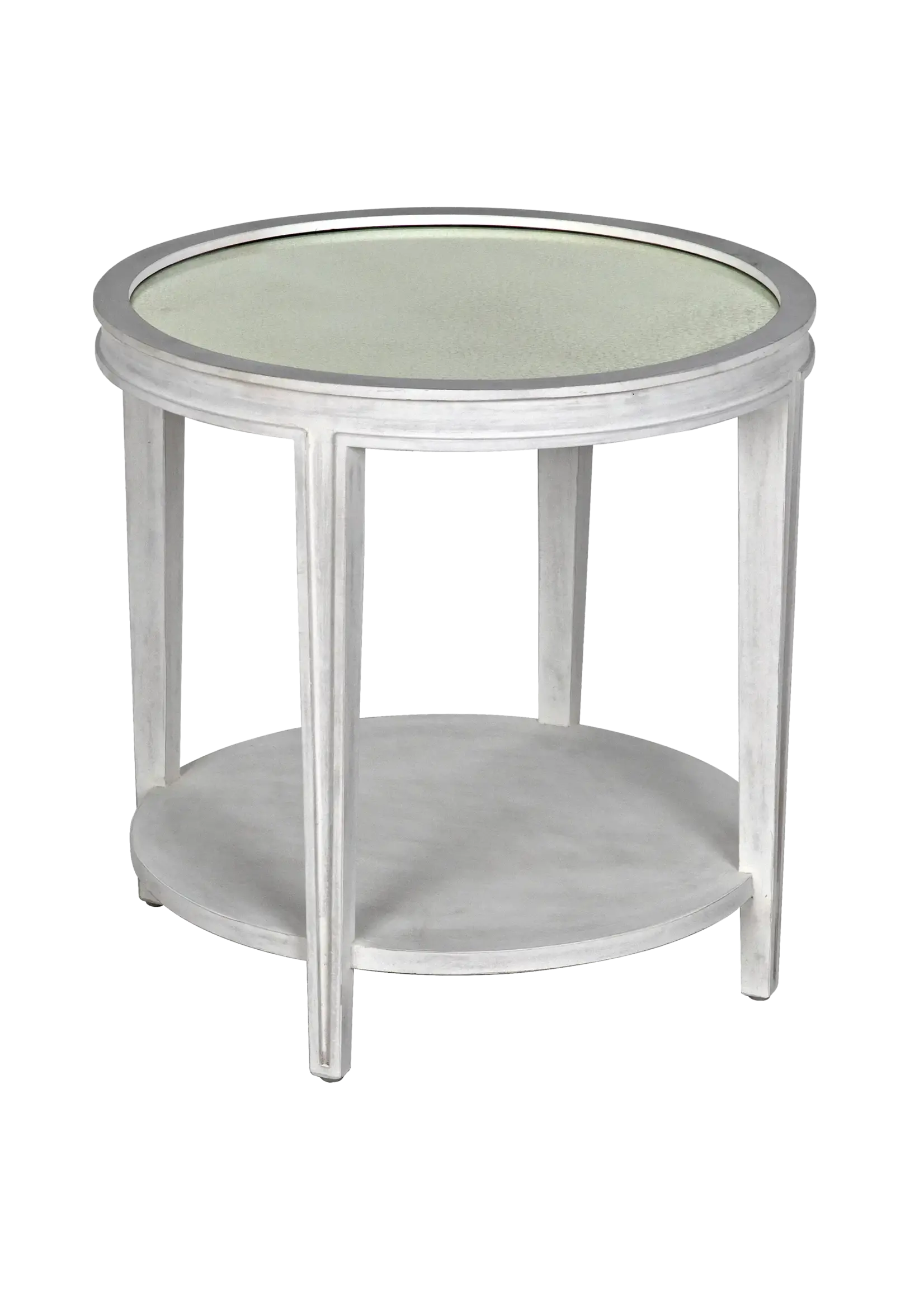 Noir Imperial Side Table White Wash (26x26x26)