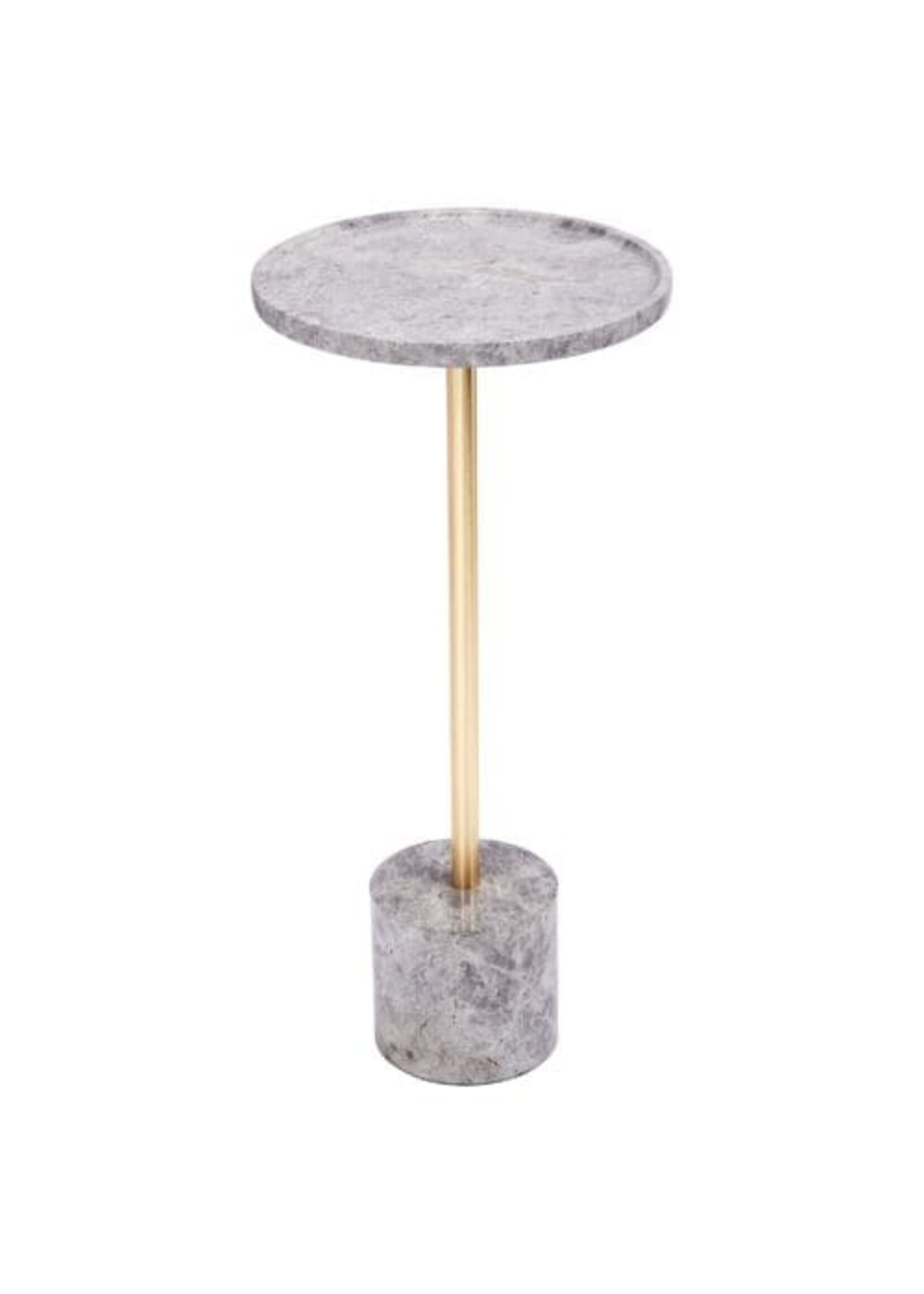 Old World Design LLC Sheldon Gold & Grey Marble Martini Table