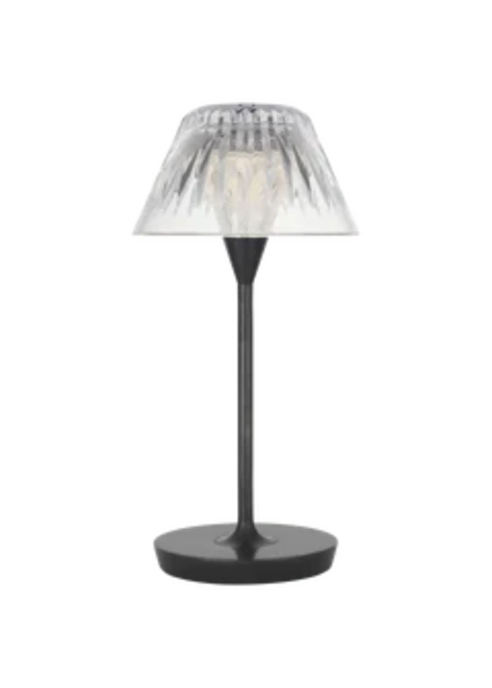 Visual Comfort & Co. Blaze 12" Rechargeable Table Lamp in Natural Brass with Clear crystal