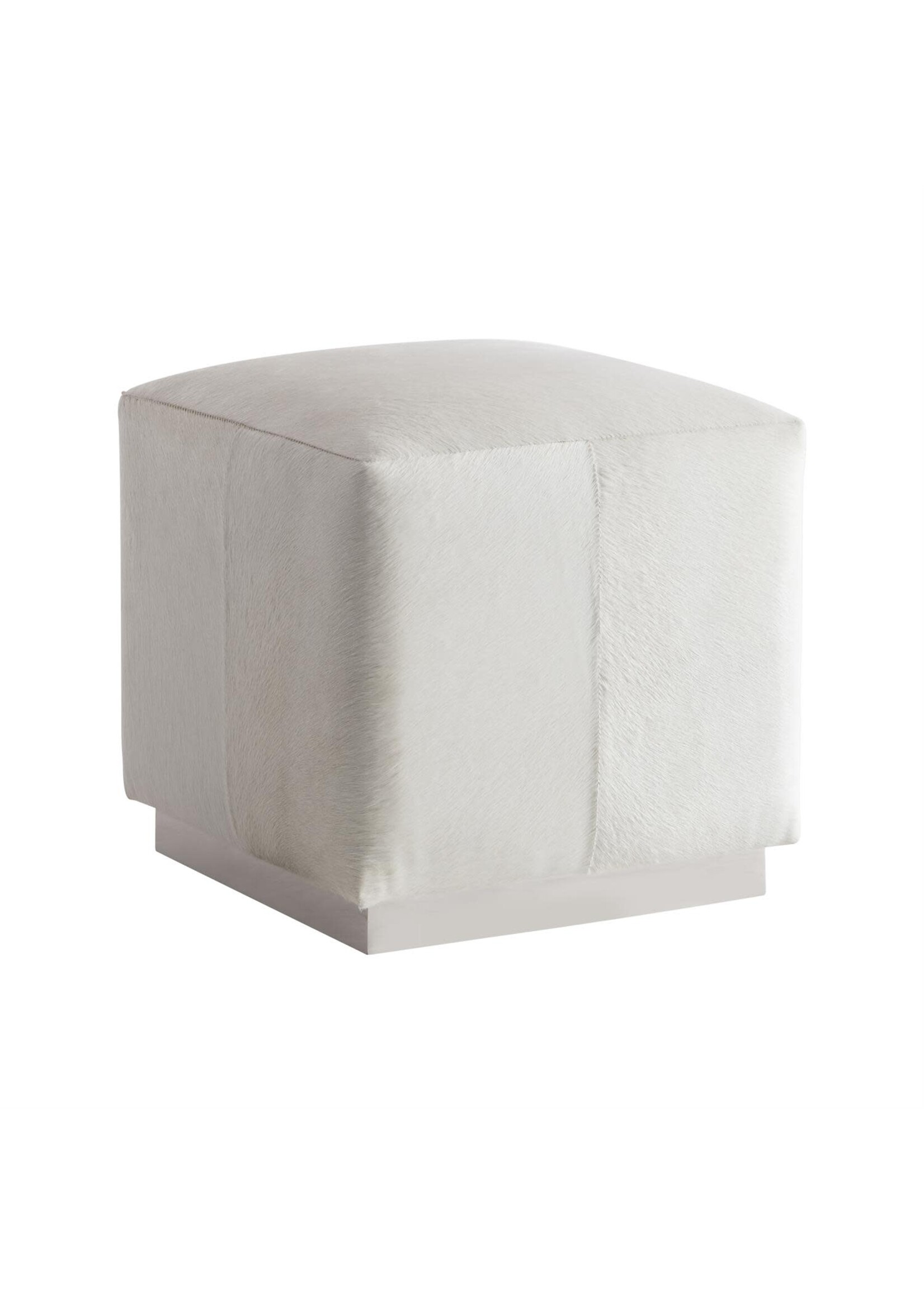 Bernhardt Furniture Intl Aspen Leather Ottoman, (GrF)