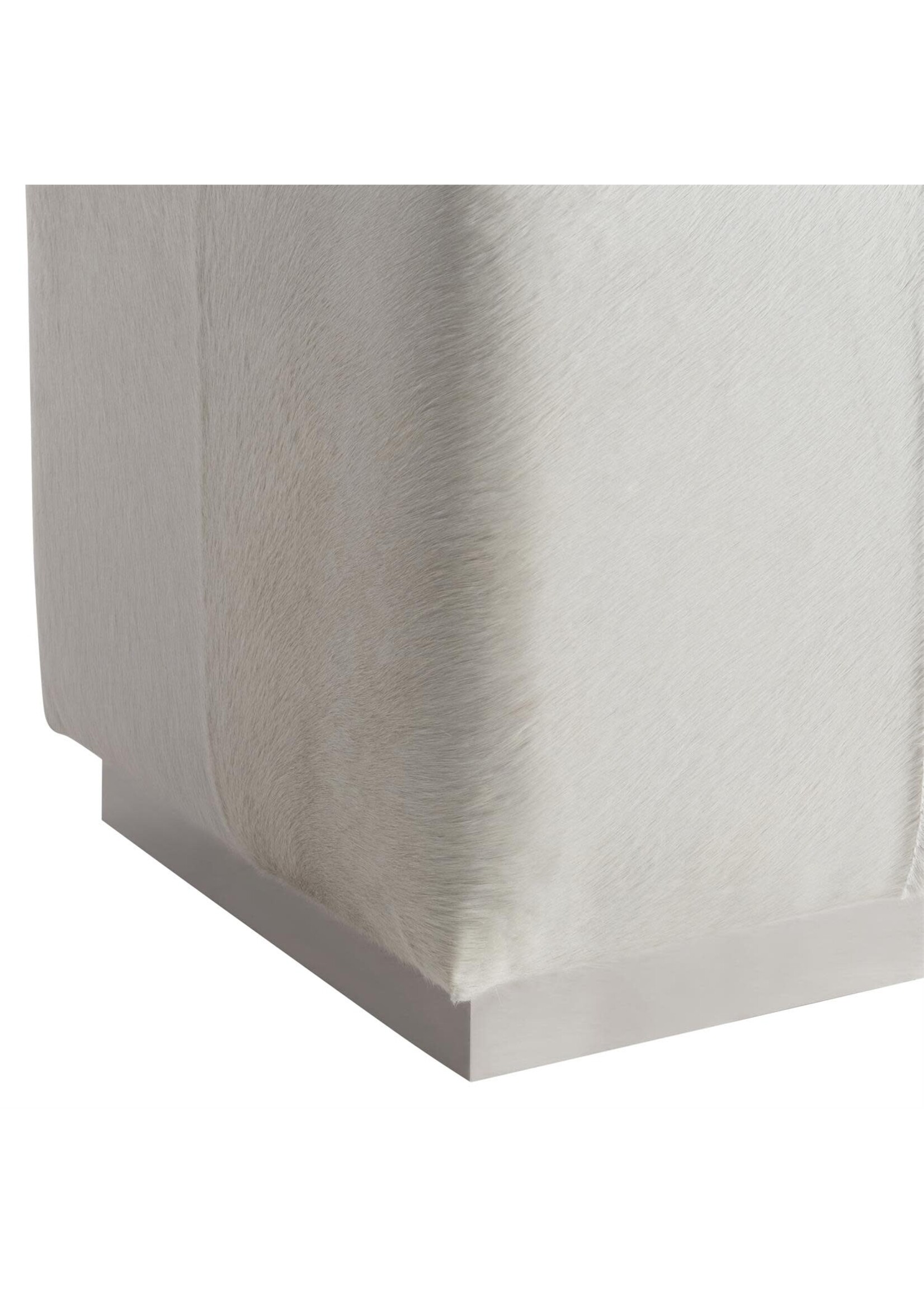 Bernhardt Furniture Intl Aspen Leather Ottoman, (GrF)