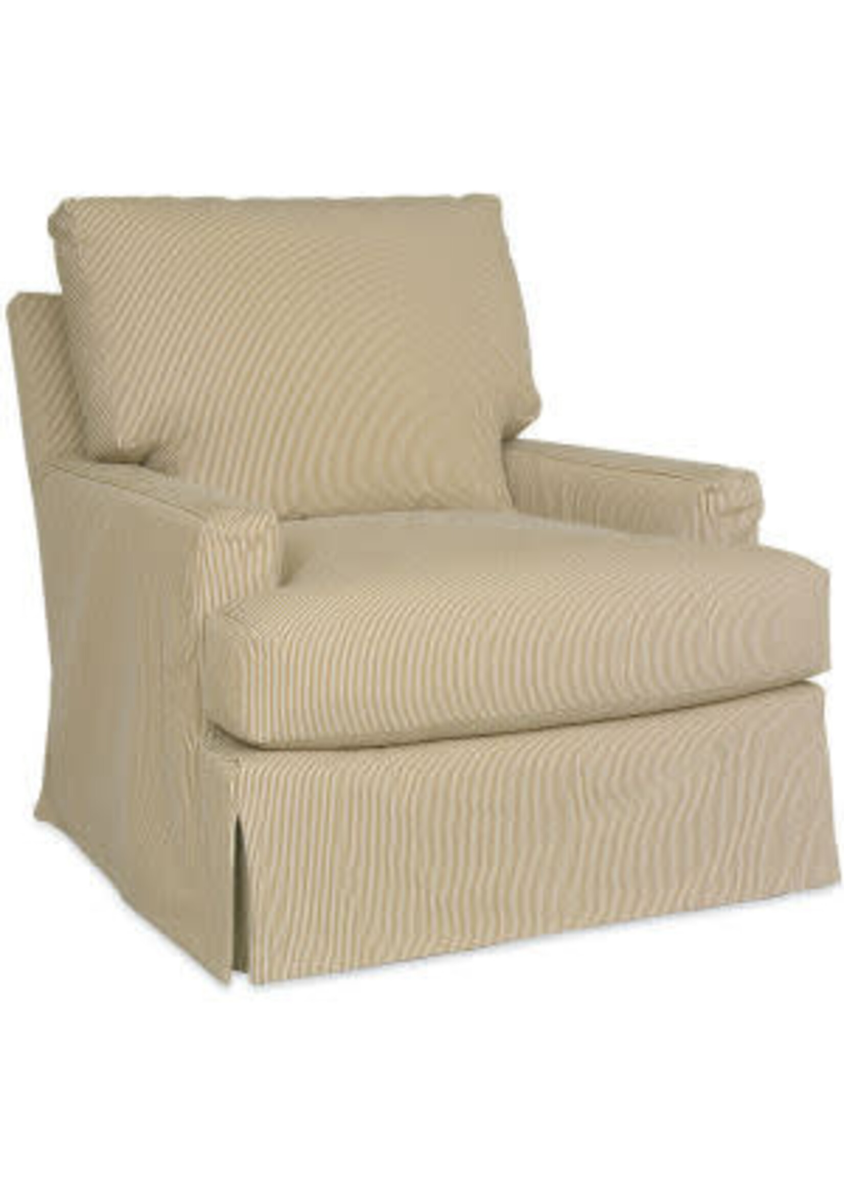 Lee Industries C3972-01SW Slipcovered Swivel Chair, Chariot Sand(grH), Memory Down Pkg