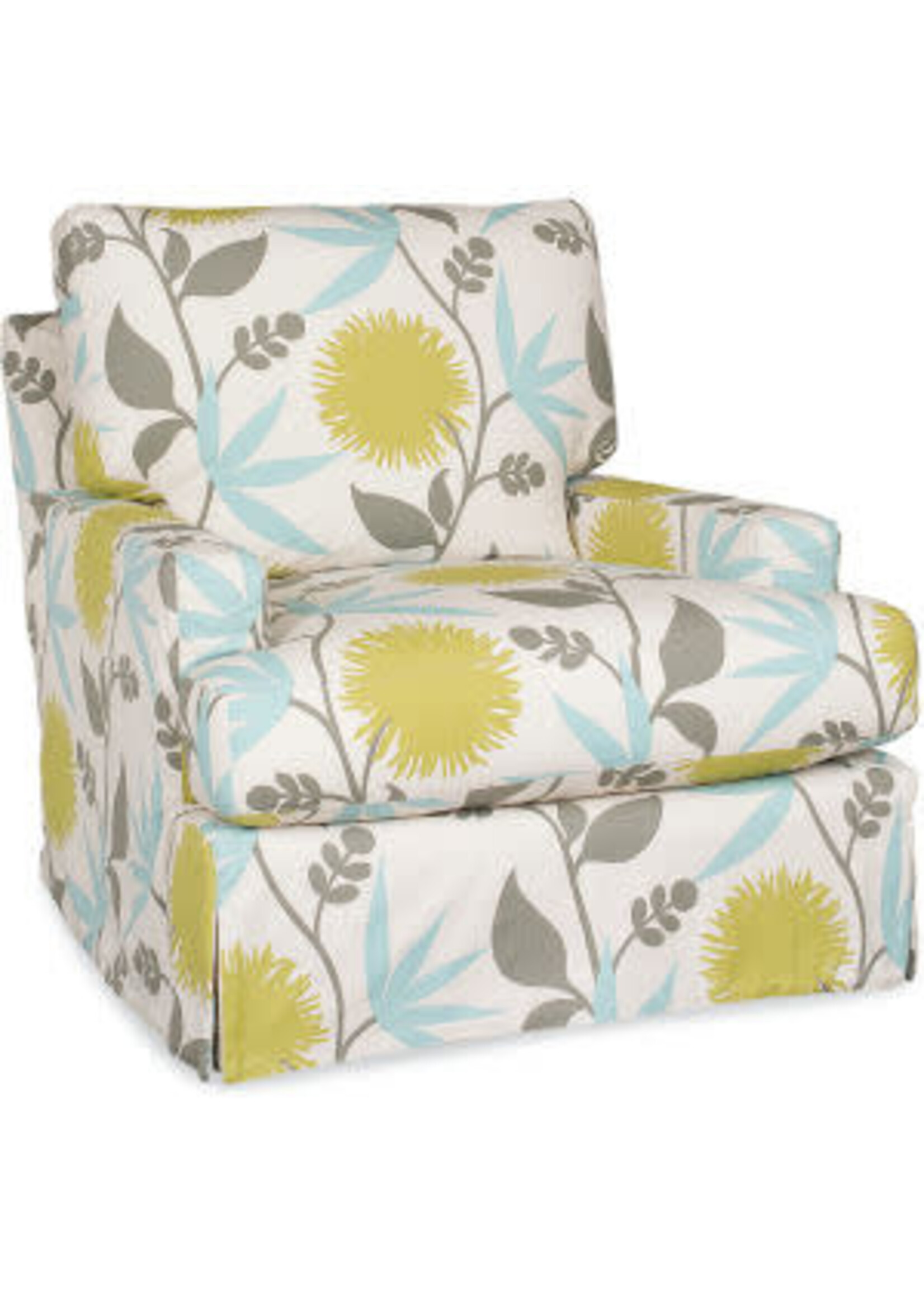 Lee Industries C3972-01SW Slipcovered Swivel Chair, Chariot Sand(grH), Memory Down Pkg