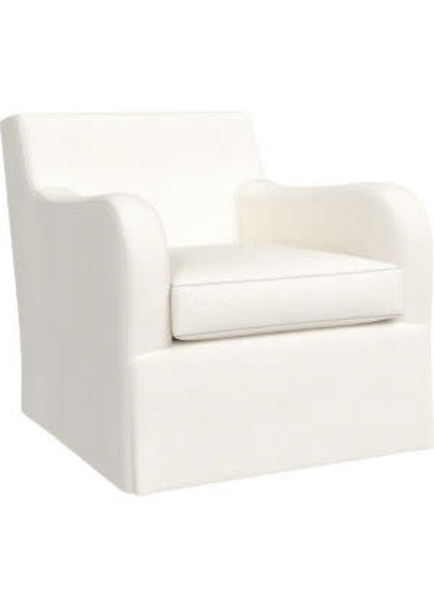 Lee Industries C6233-01SW Slipcovered Swivel Chair, Ollie Sky(grNN) Memory Down Pkg