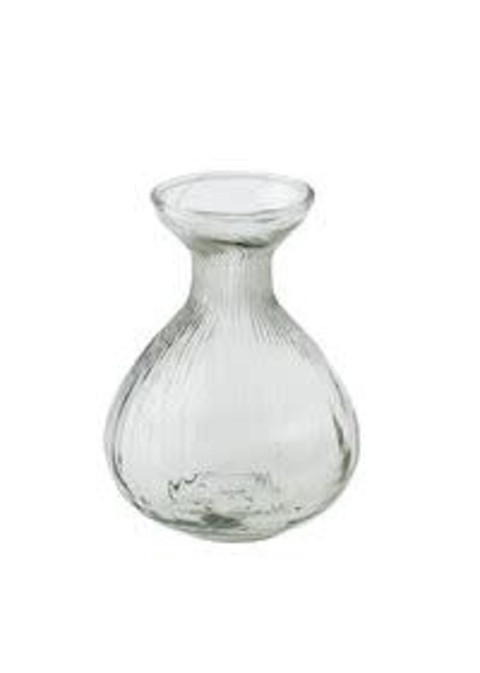 Ribbed Glass Bud Vase