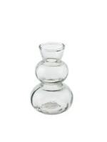 Indaba Ribbed Glass Bubble Vase