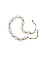Indaba Beach Glass Beads, White