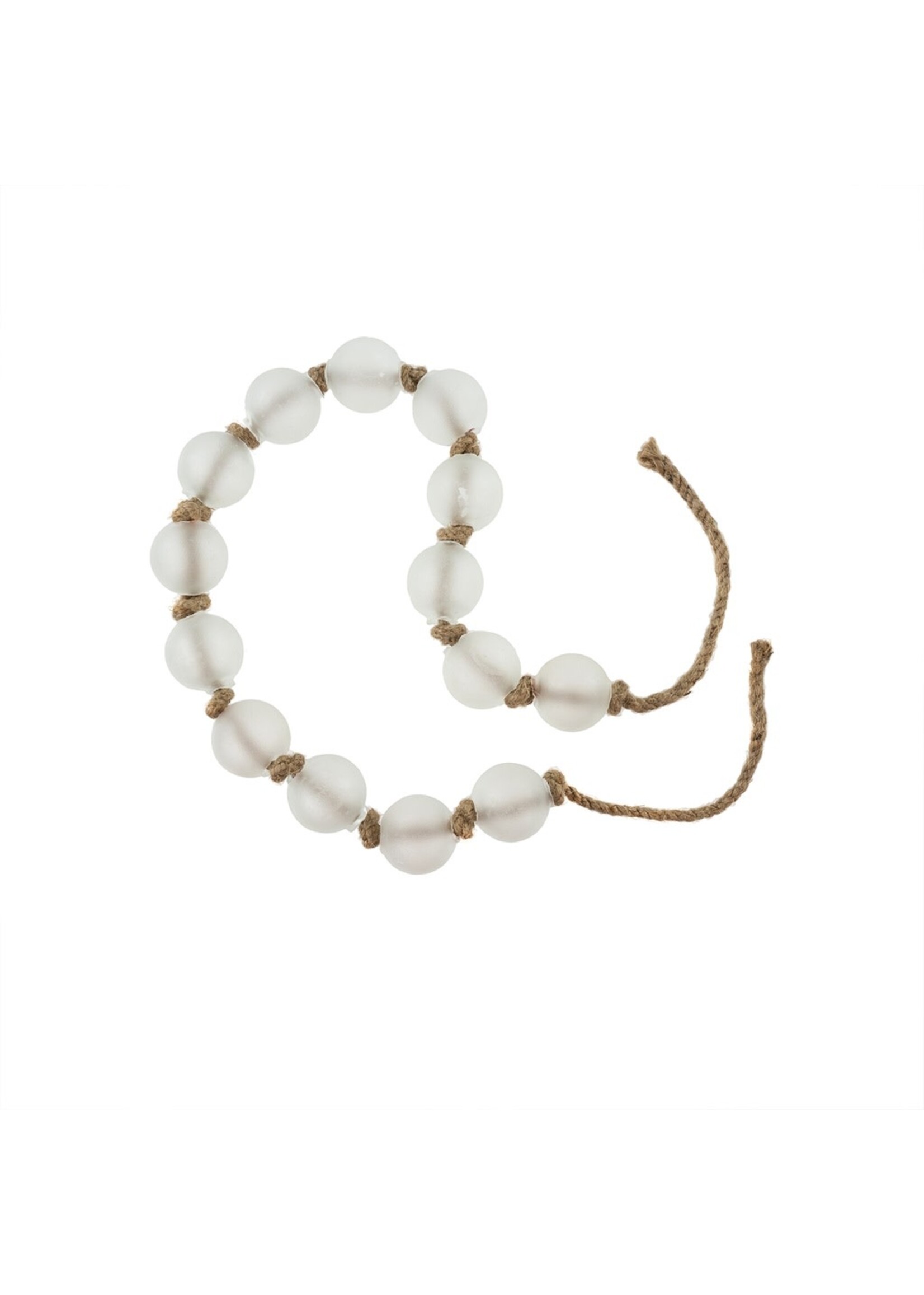 Indaba Beach Glass Beads, White