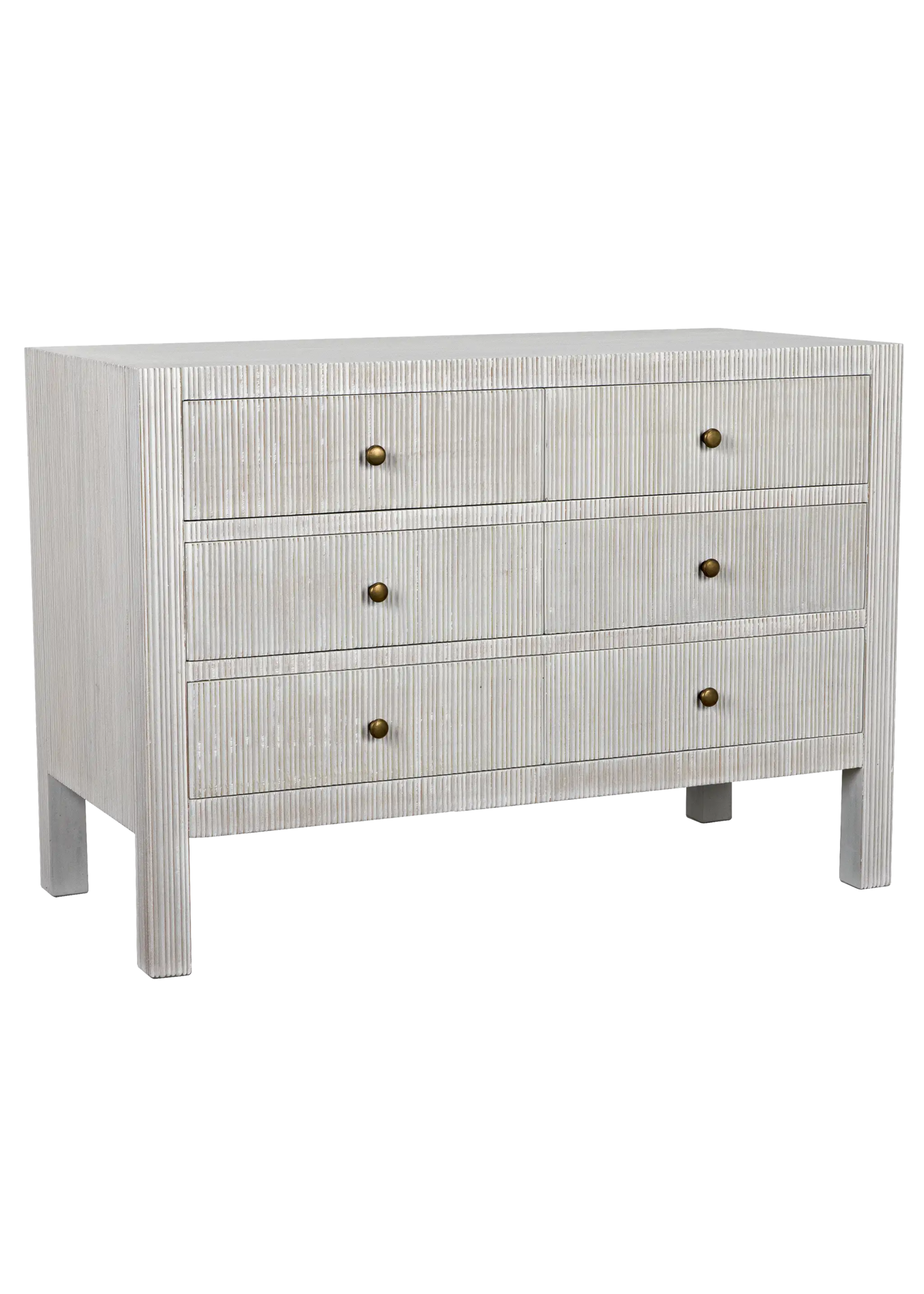 Conrad 6 Drawer Dresser, White Wash