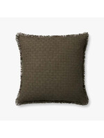 Loloi Meadowlark 22x22 Decorative Pillow, Dark Green