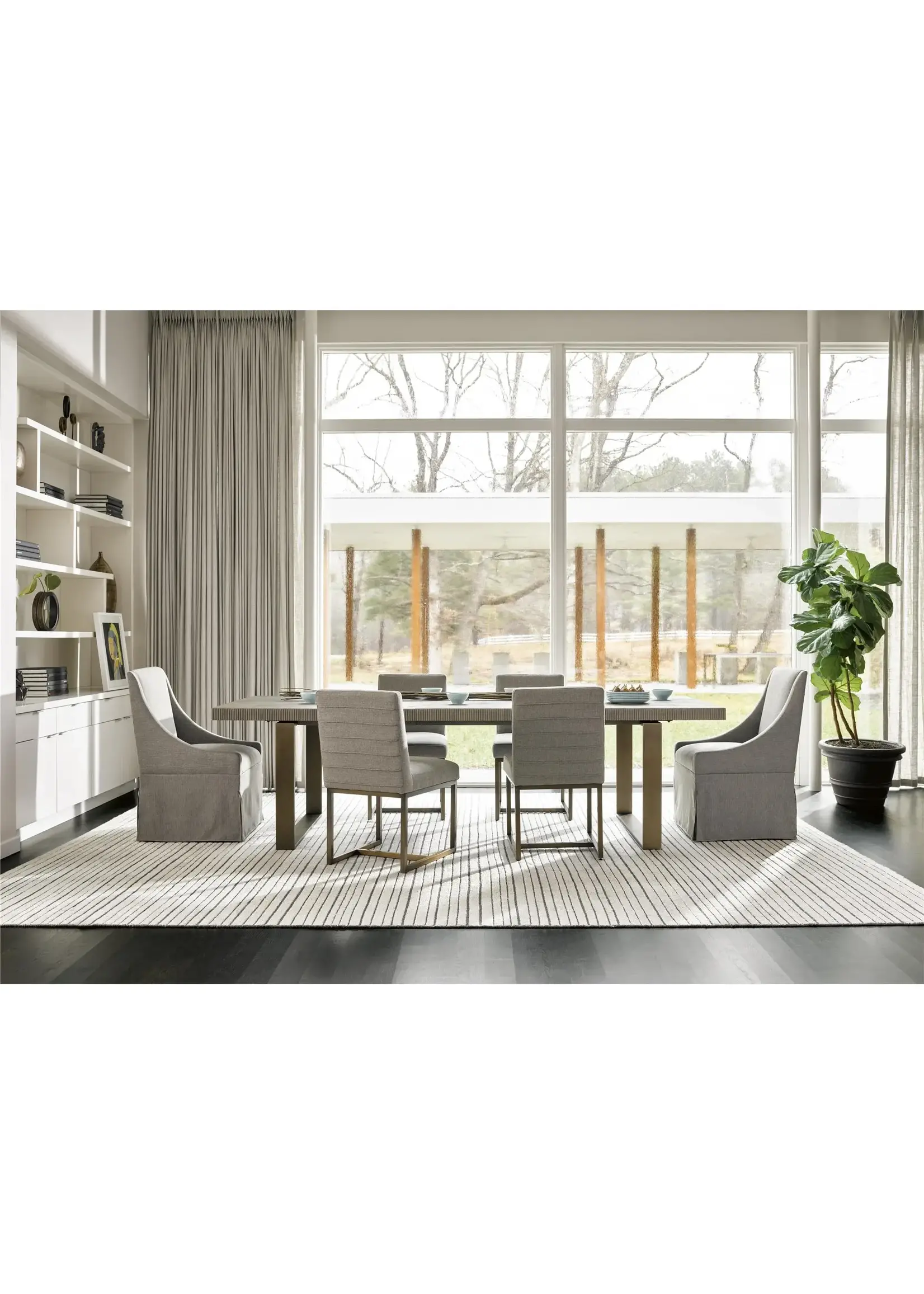 Universal Furniture Intl. Townsend Arm Chair - Grey Belgian Linen