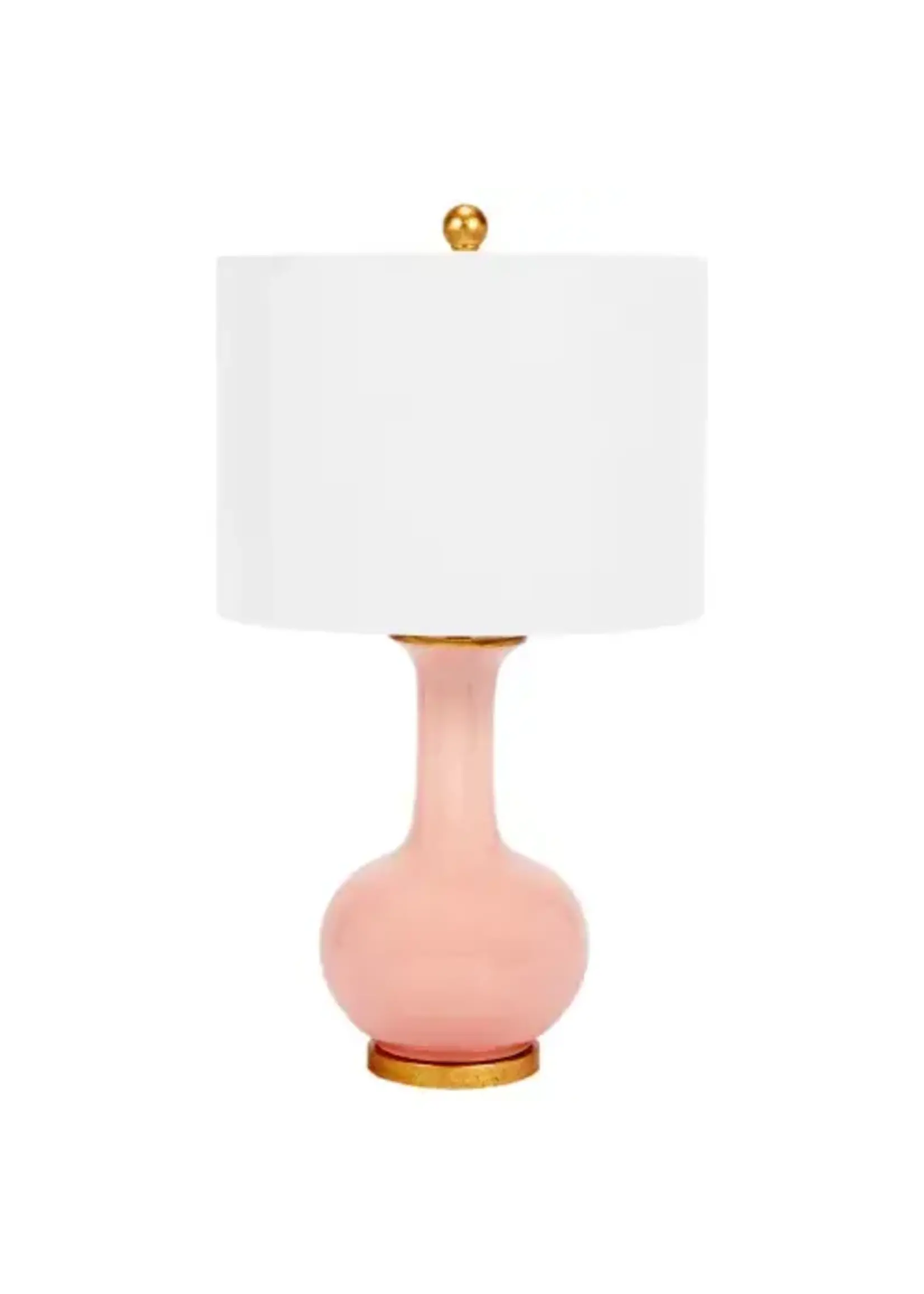 Old World Design LLC Nela Blush Ceramic Table Lamp with linen shade