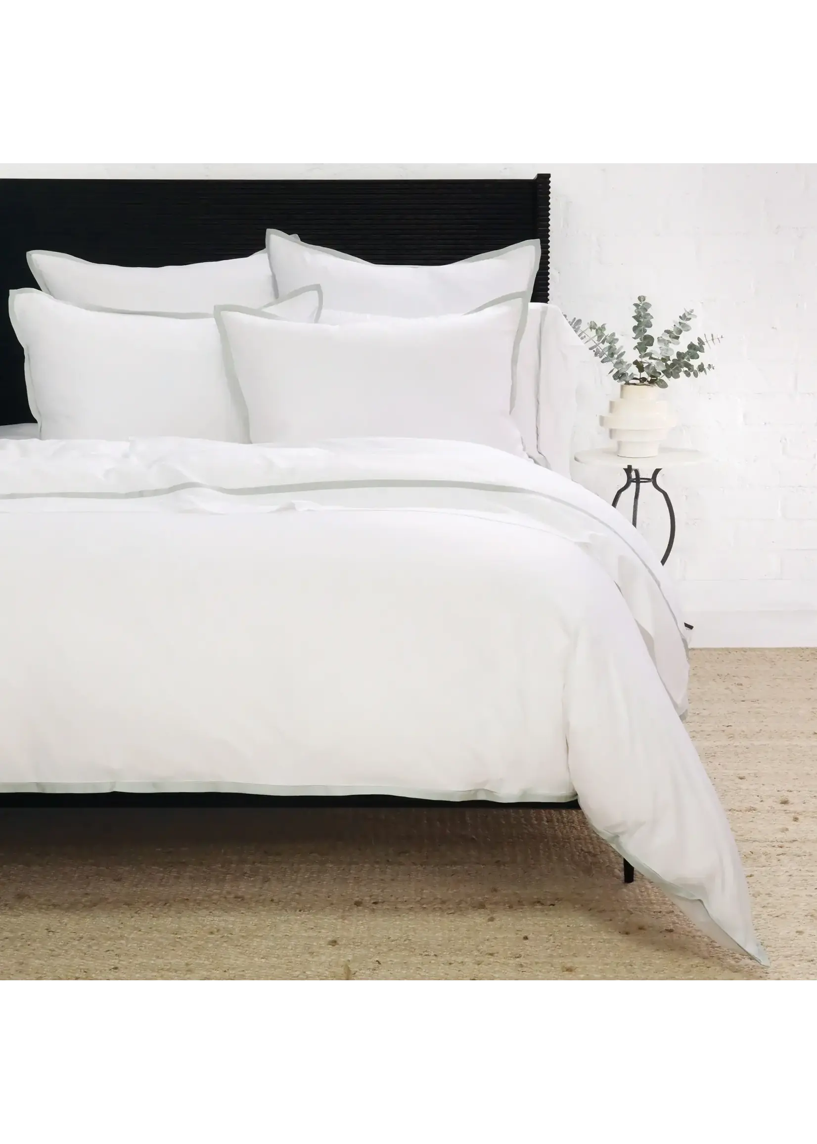 Pom Pom at Home Langston Bamboo Sateen Duvet Cover Set King, Sea Glass