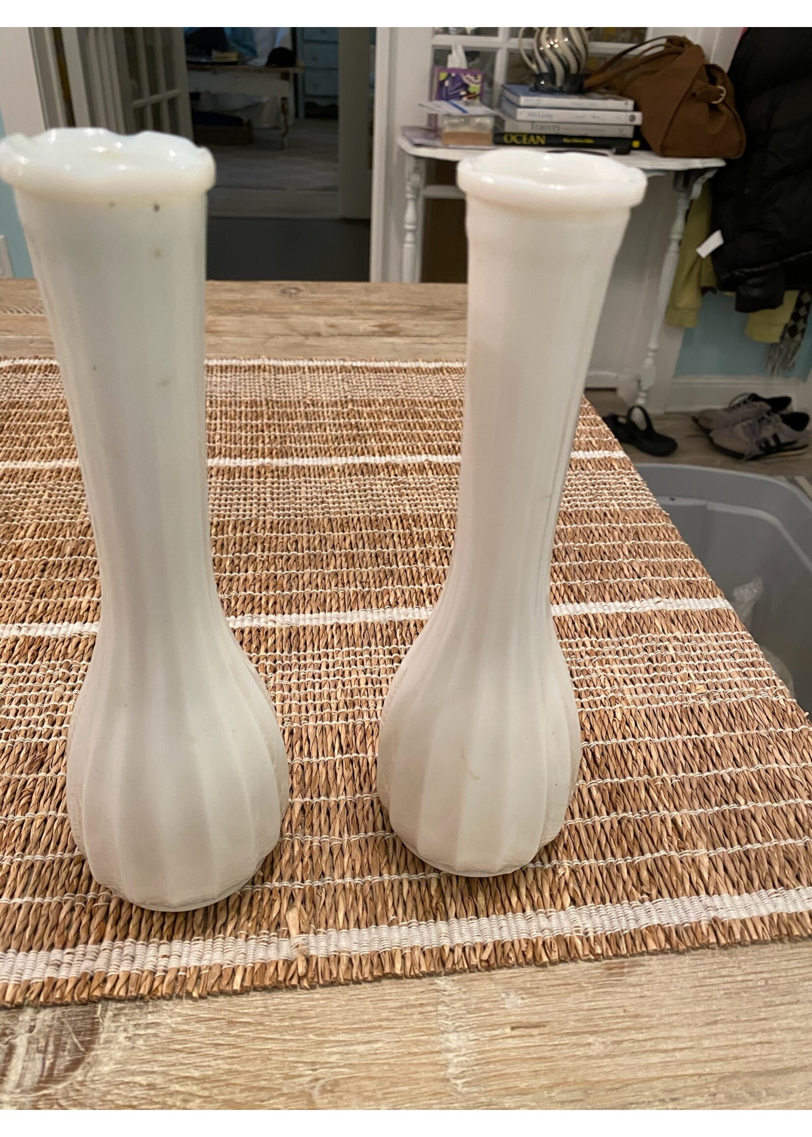 Pam Sumblin Vintage Milk Glass Vase