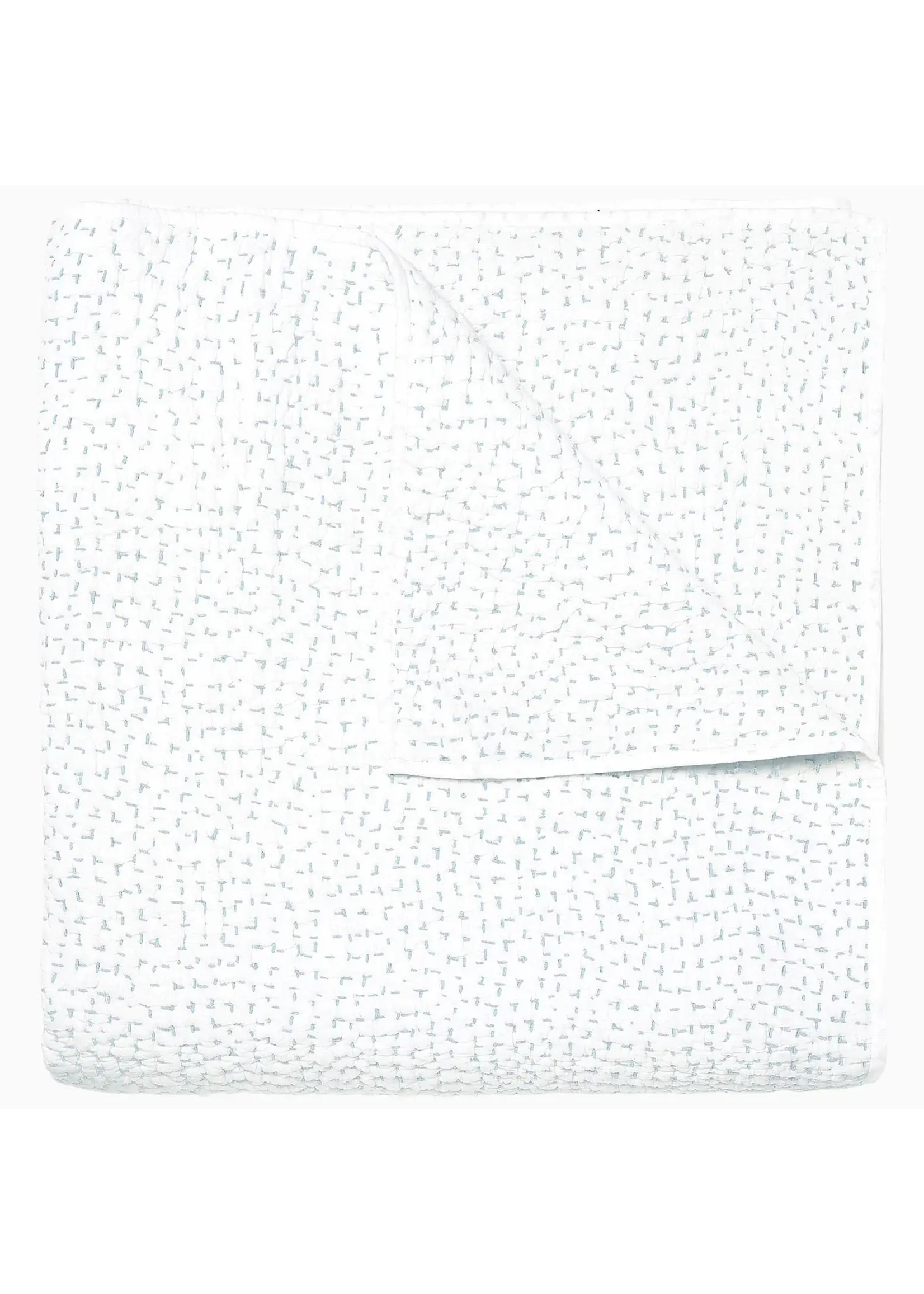 John Robshaw Textiles Hand Stitched Mist Coverlet King 110x92