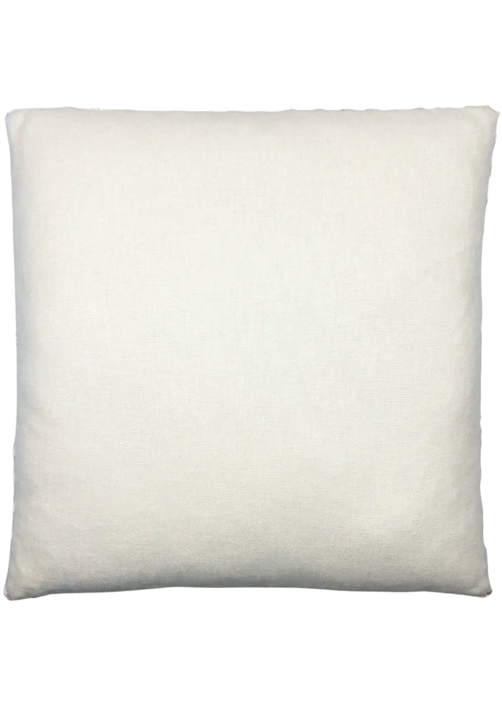 Piper Collection Margot 26x26x2.5 Solid Sand Colored Cotton Euro Box Pillow with Blush Rose Velvet Trim on Gusset
