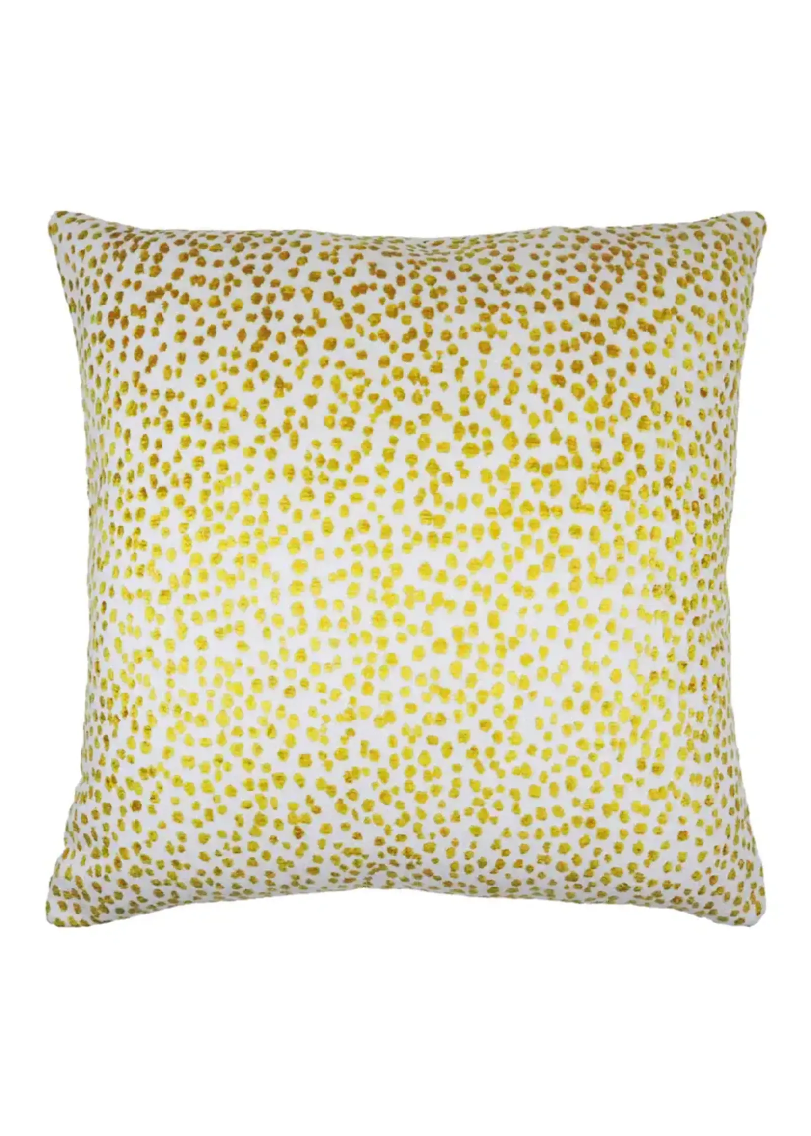 Piper Collection Lola 22x22 Citrine and White Animal Print Pillow-Bosc